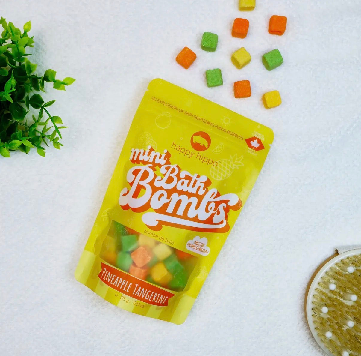 Happy Hippo Pineapple Tangerine Mini Bath Bombs