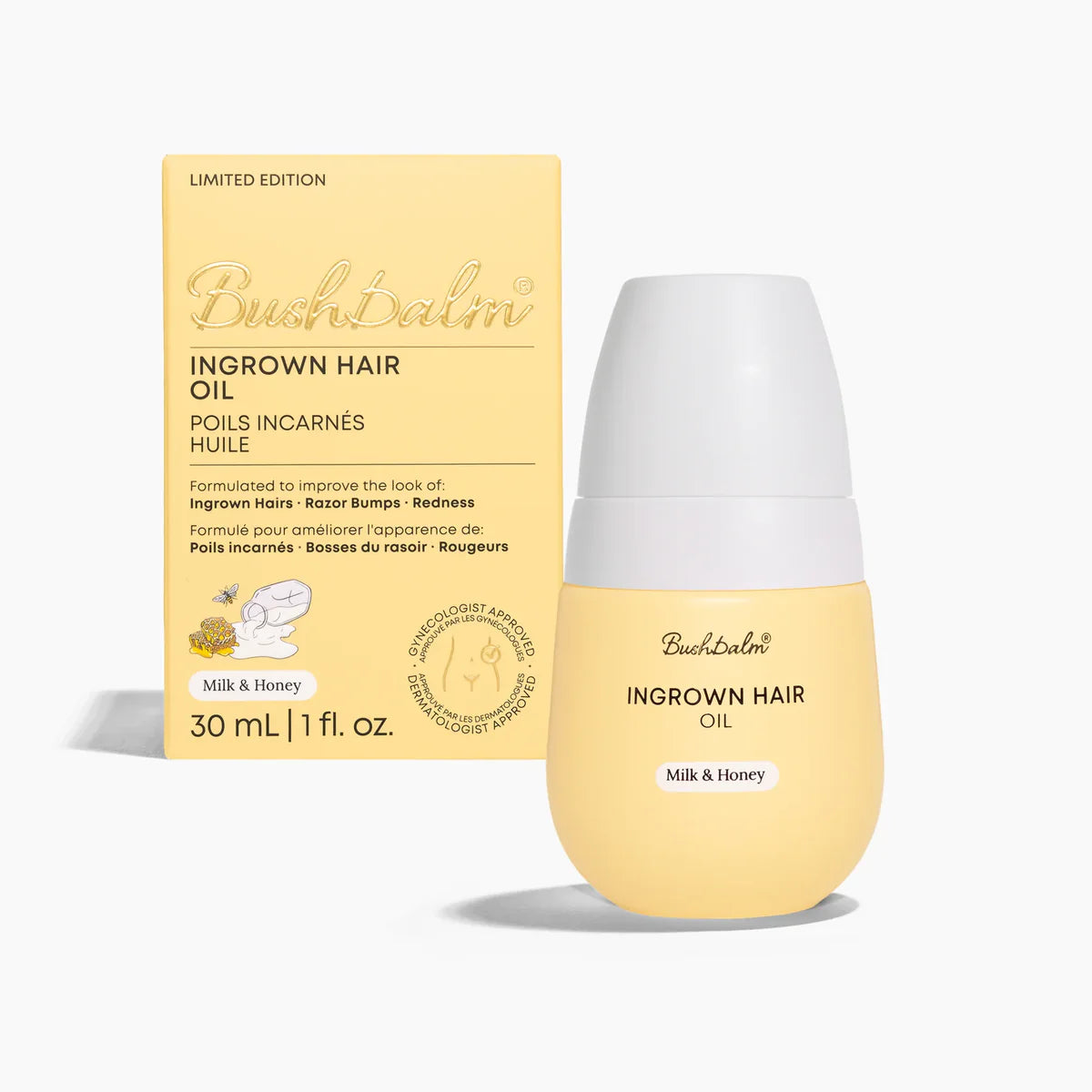 BushBalm Milk and Honey Ingrown Oil 30ml